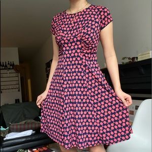London Times Geometric Print Midi Dress
